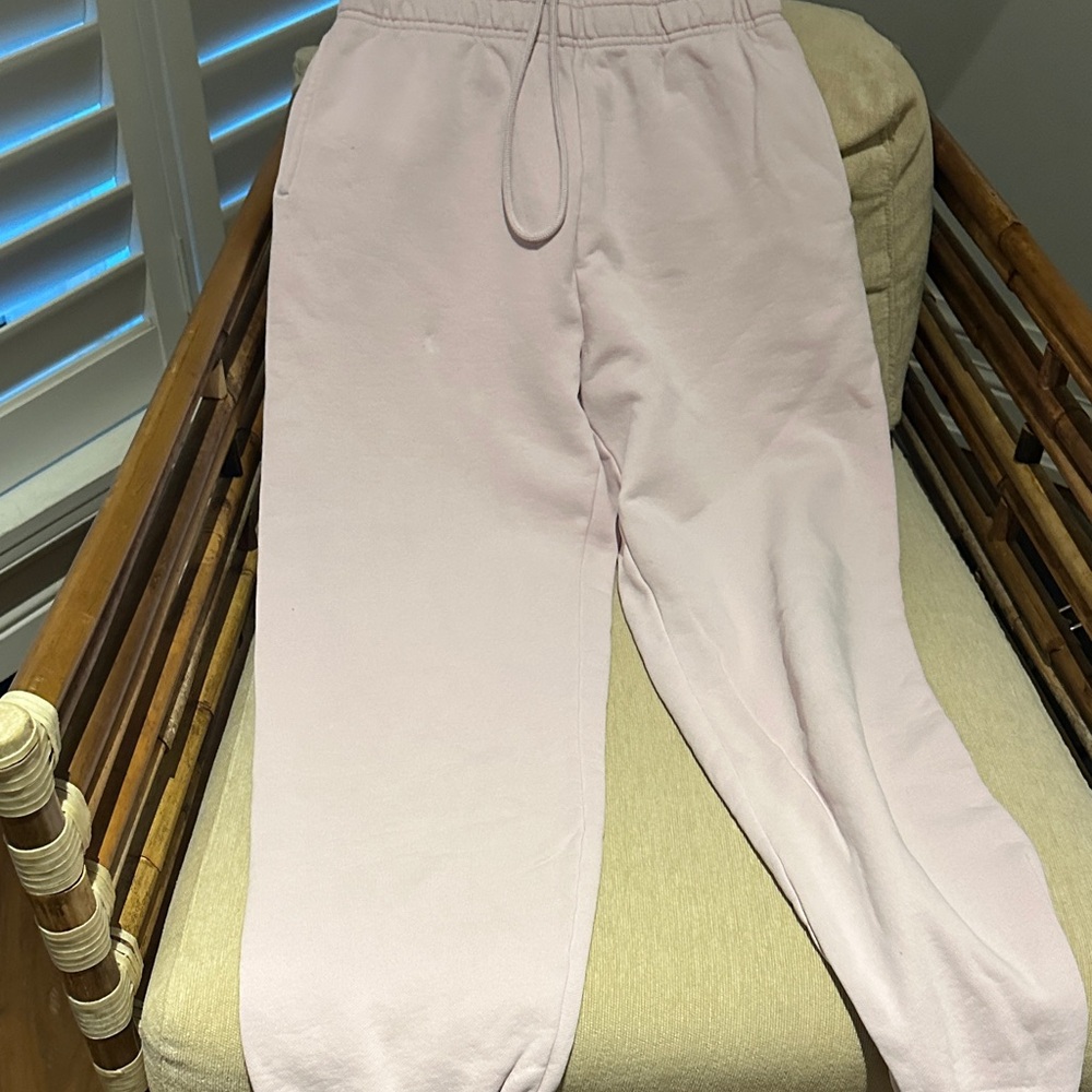 TNA Cozy Fleece Pants in Soft Pink